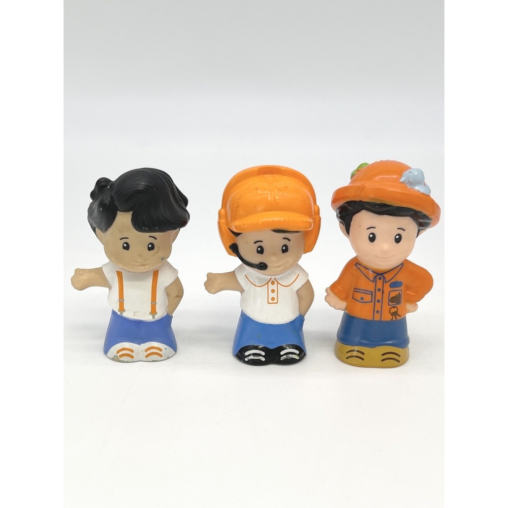 Fisher Price Little People Koby Lot Pilot Air Traffic Headset Firefighter Boy